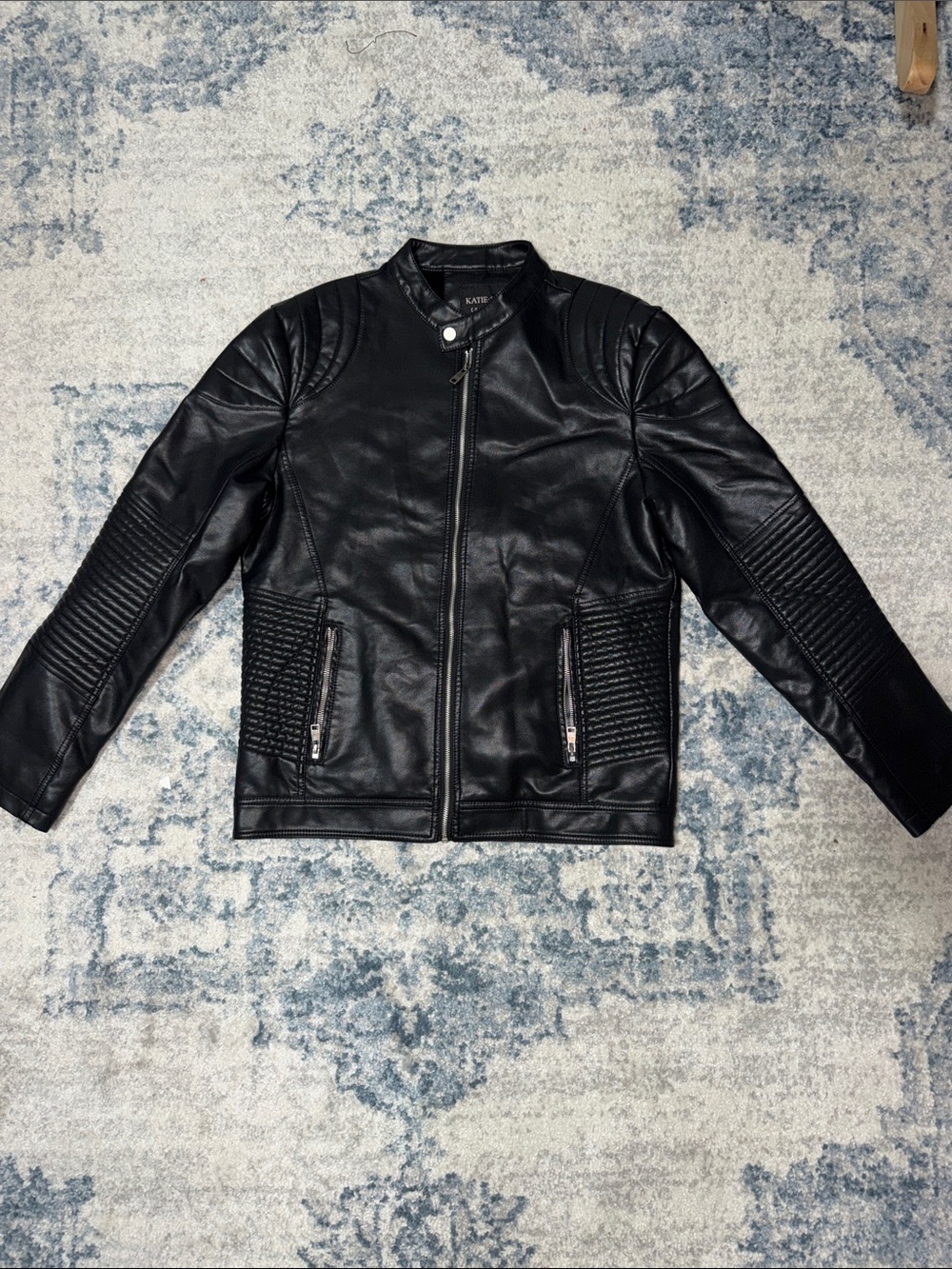 New York Black Quilted Moto Jacket